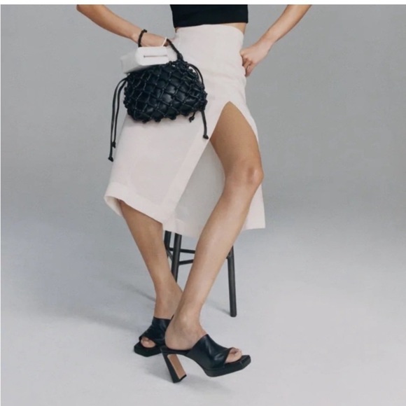 Zara leather heel platform mules black size 9US/40 - Picture 1 of 15